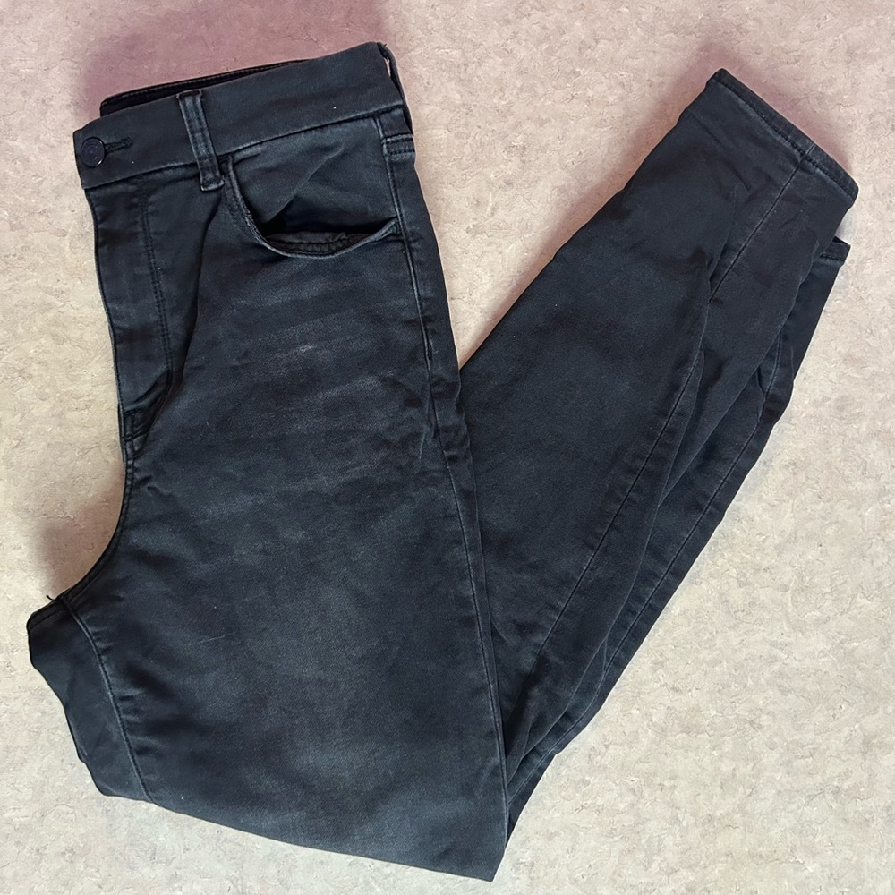 AE black high-rise jeggings